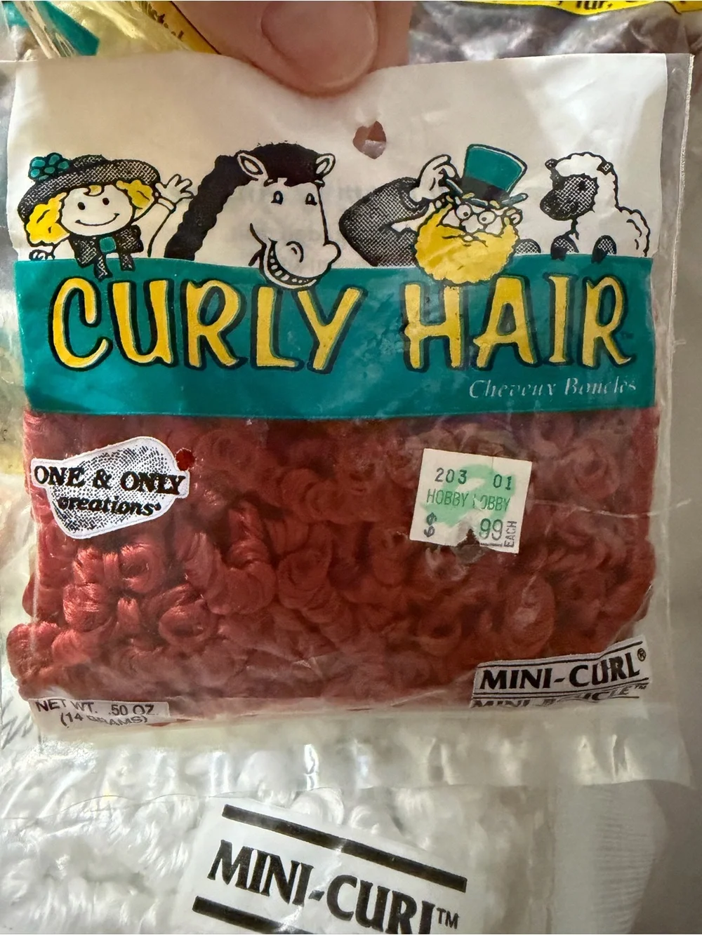 Mini-Curl Craft Hair - Color assortment